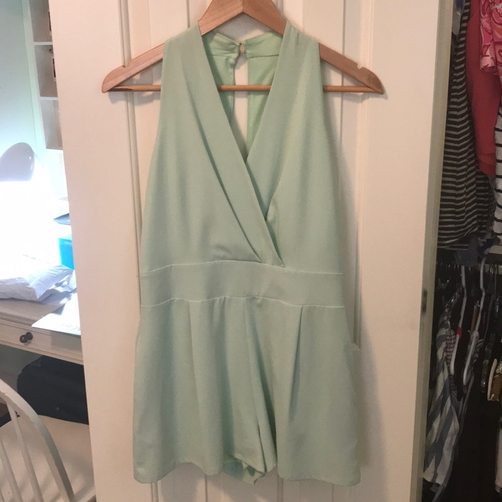 The Impeccable Pig Light Green Romper - Picture 1 of 3
